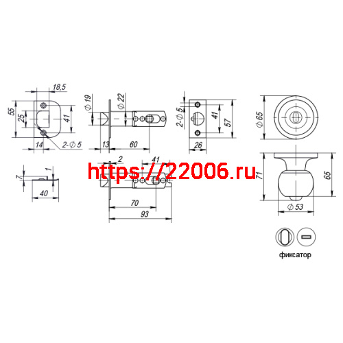 Ручка Punto (Пунто) защелка DK672 BL-BK (6072 BL-B) (фик.) черный фото 3 Ручка Punto (Пунто) защелка DK672 BL-BK (6072 BL-B) (фик.) черный фото 3