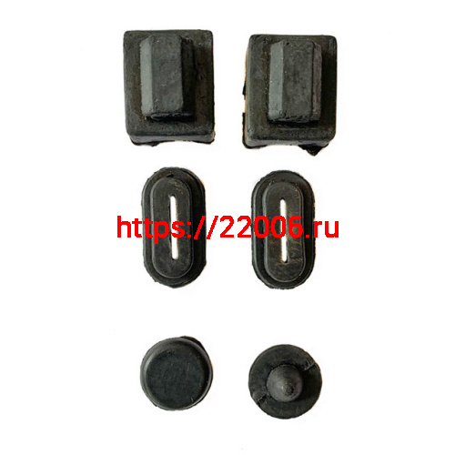 Набор резиновых деталей бардачка Иж (1 к-т = 6 шт) Набор резиновых деталей бардачка Иж (1 к-т = 6 шт)