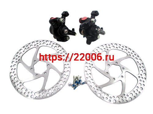 Набор дискового тормоза Promax (перед.+задн.) два диска 160мм, черные 3122617 Набор дискового тормоза Promax (перед.+задн.) два диска 160мм, черные 3122617