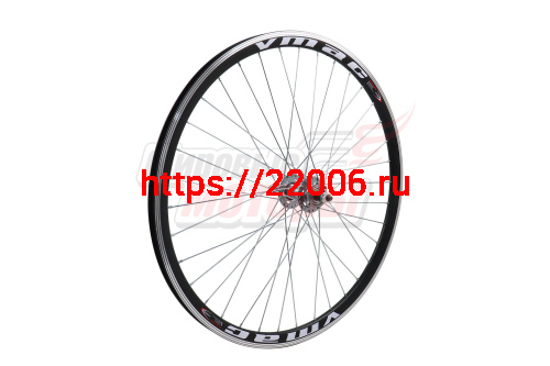 Обод 27,5" 2-х слойный (алюм.) задний в сборе с втулкой, под диск 6 болтов (чёрный)