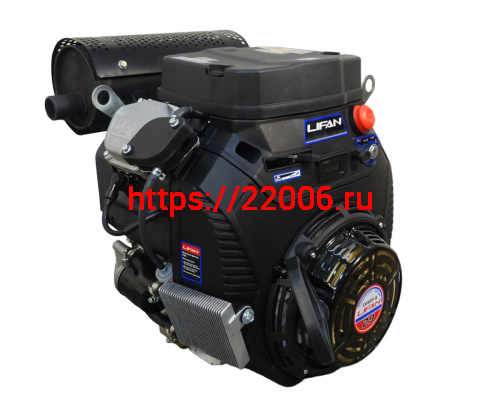 Двигатель LIFAN 29 л.с. 2V80F-А с катушкой освещения РУЧ+ЭЛЕК 2 карб. 12В 20А 240Вт фото 7