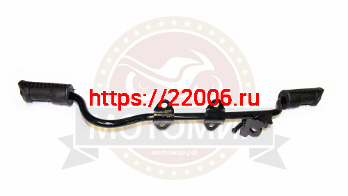 Подножка водителя центральная Альфа, Дельта, Zodiak с изгибом под глушит (голая, без подставки) фото 2