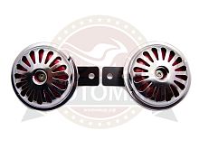 Сигнал звуковой 12В решетка Хром (пара) Импорт (кол-во в упак. 50 пар)