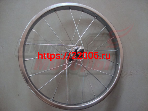 Обод 16" передний (ХРОМ) в сборе с втулк.