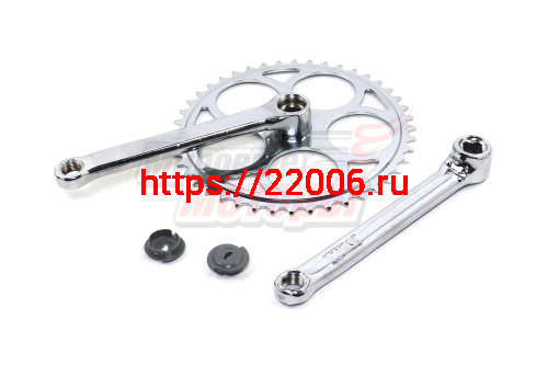 Шатуны 24" 44зуб./165мм (квадрат) (комплект)аналог "СТЕЛС" , хром